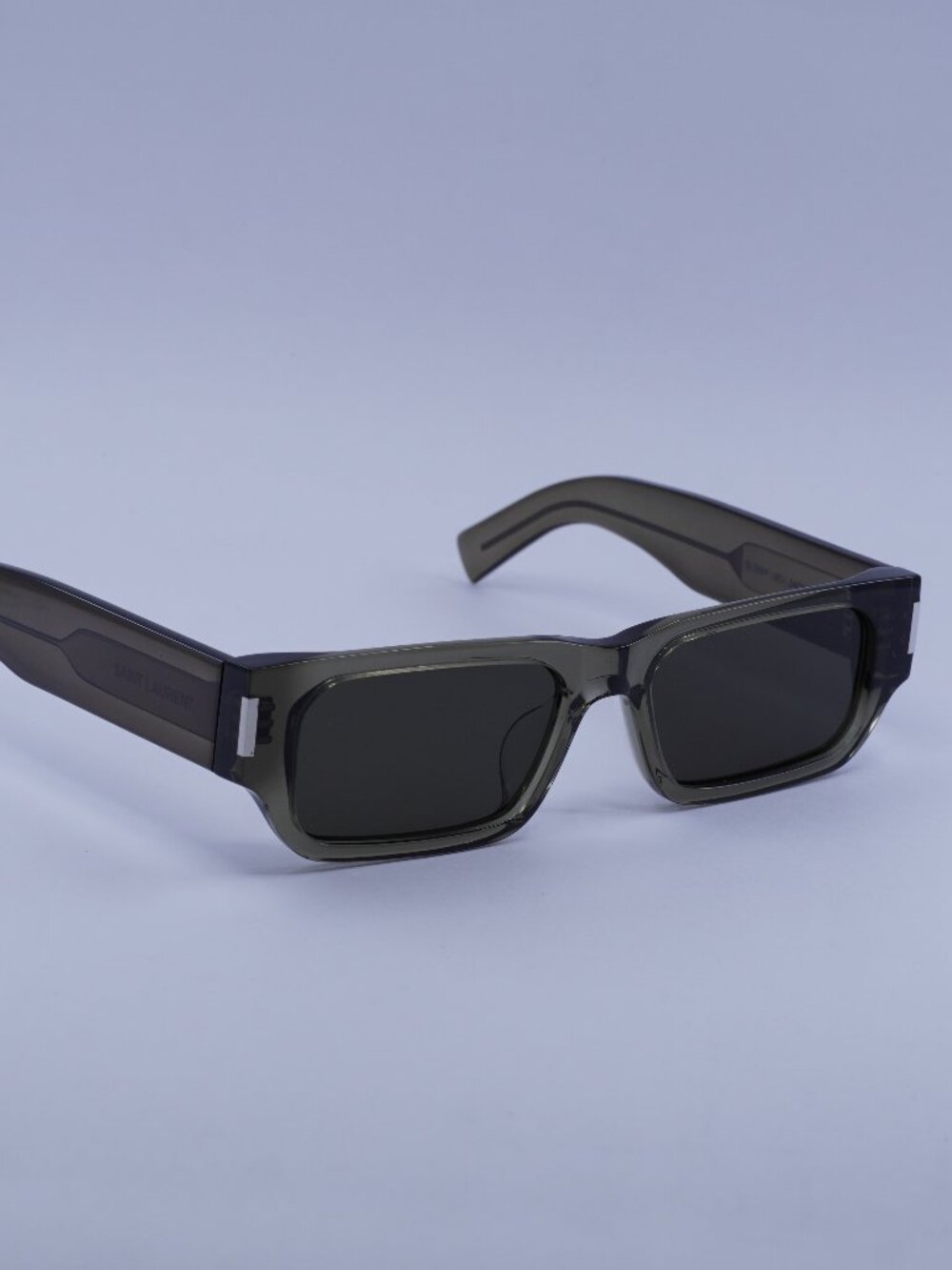 Saint Laurent SL660/F 003 Sunglasses Brown Rectangle Frame, Grey Lenses